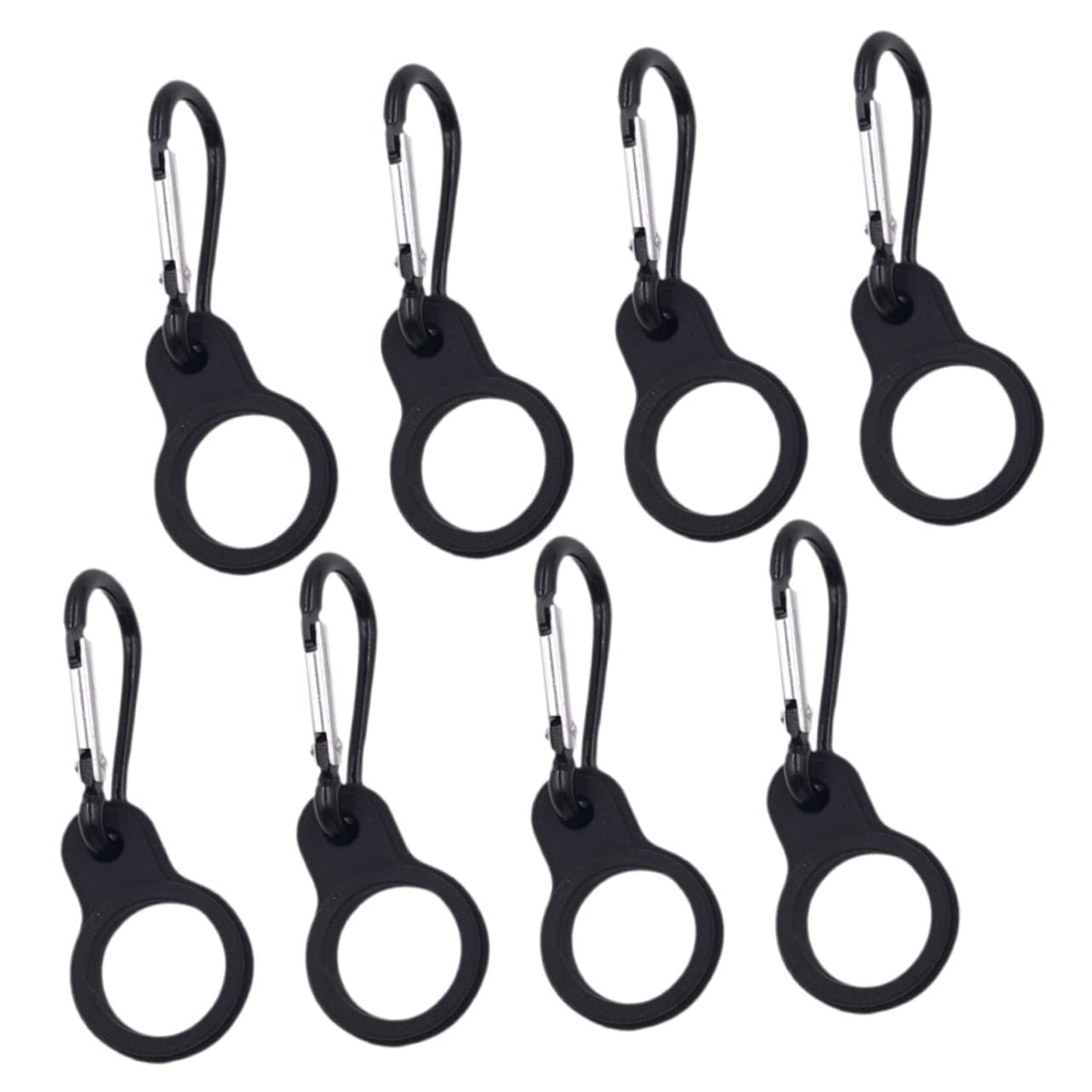 TOYANDONA Porte-Bouilloire Bouteille d'eau avec Marche Clé Cintre Porte-Bouteille Ambulant Crochet pour Bouteille De Randonnée Porte-Bouteille d'eau Gel De Silice Noir