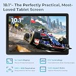 Tablet 10 Inch Android 16 with Gemini AI, HD IPS Display 16GB RAM 128GB ROM (512GB Expandable), 13MP+5MP Cameras, UNISOC T616 Octa-Core, Widevine L1 for Netflix/YouTube, 6000mAh 18W Fast Charge