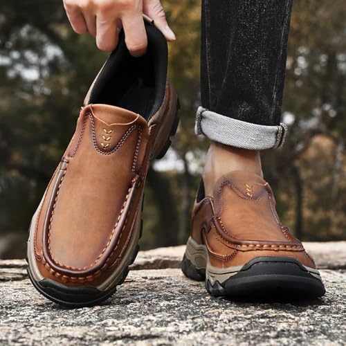 Enjerr Orthopedic Shoes, 2025 New Men's Arch Support Soft Slip On Bottom and Surface Business Leather Shoes 5