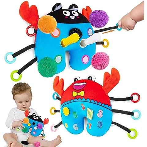 beetoy Baby Pull String Activity Toys, Baby Sensory Learning Early Development Toys - Develop Fine Motor Baby Toys for 3-6 Months, Montessori Toys Travel Toys for Toddlers Cover