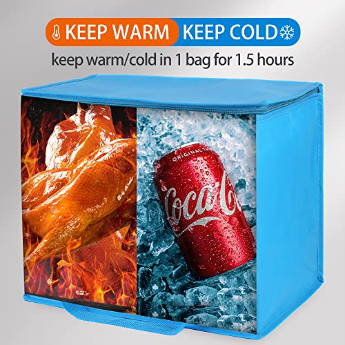 image for Bodaon 2-Pack Insulated Reusable Grocery Shopping Bag, X-Large Food De