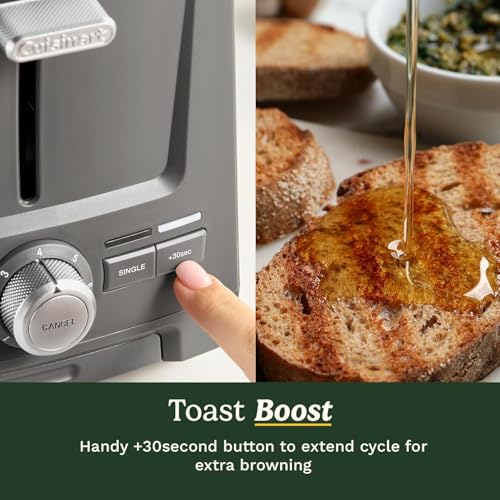 Image of Cuisinart Core Collection 2-Slice Toaster | Extra-Long Slots for Artisan Bread | Bagel Setting |High-Lift Quickview | Single Slice & Defrost Functions | +30sec Toast Boost |Removable Crumb Tray