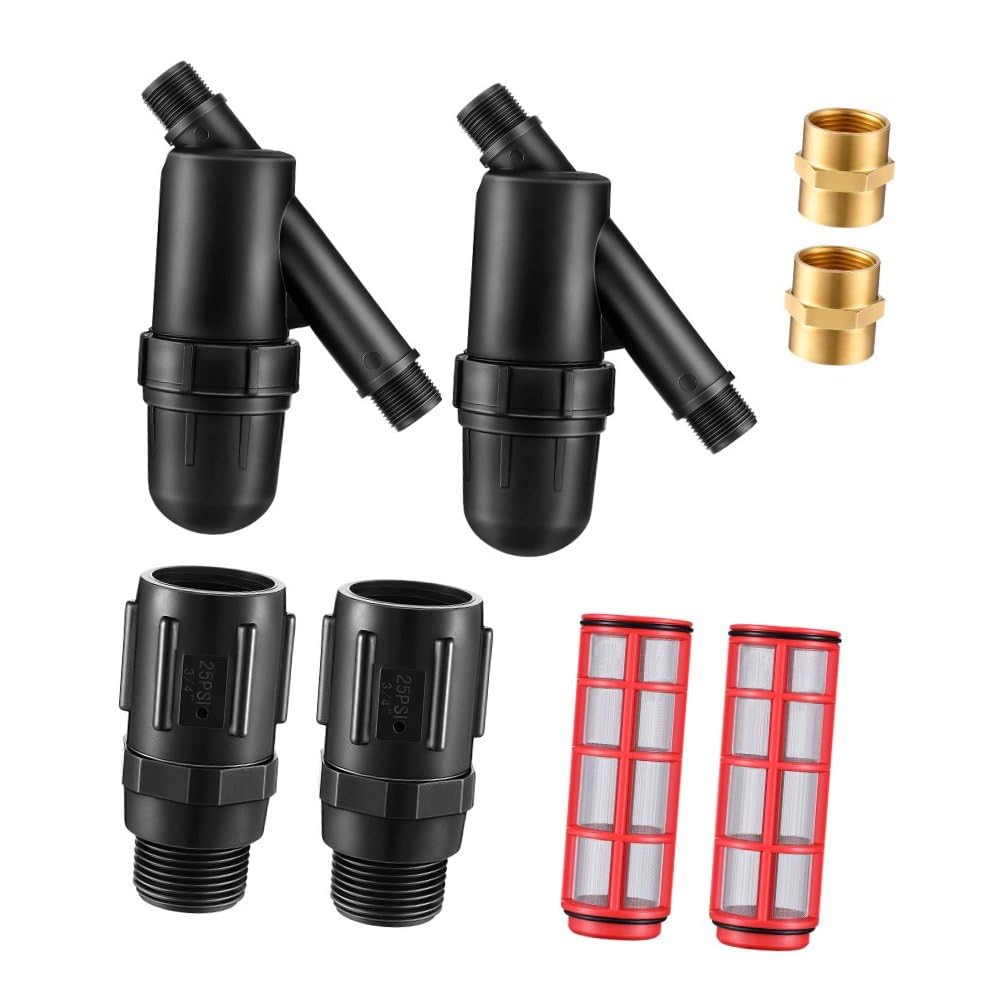 Riduttore Pressione 25 PSI 3/4 con Filtro Y Set di 2 per Irrigazione a