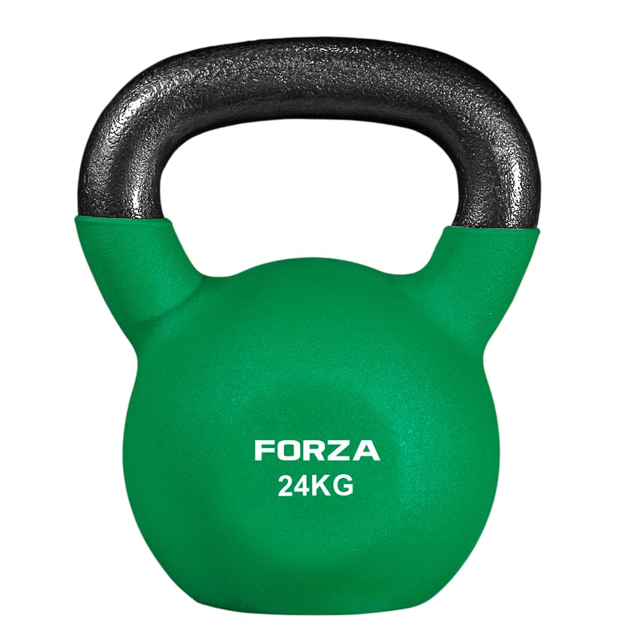 METIS Neoprene Kettlebells [4-28kg] | Exercise Equipment For Home Training & Gym Fitness – Heavy Lifting Kettlebell Weights | Cast Iron Kettlebell (24kg)