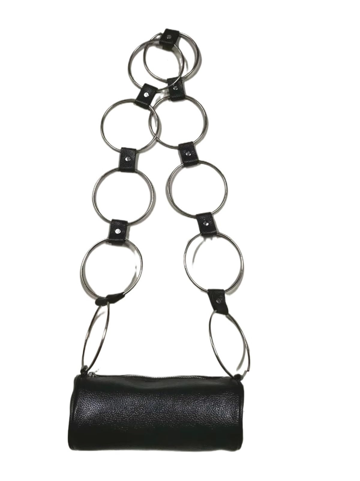 Bolso de hombro tipo cubo con personalidad for mujer, diseño aro metal, piel sintética, moderno, mensajero for muñeca Para Viajes Compras Trabajo Citas