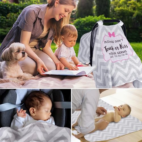 Image of Metplus Car Seat Cover Baby, 100% Muslin Cotton Infant Carseat Covers for Boys and Girls, Lightweight Breathable Canopy, Summer Stroller Sun Shade, Newborn Travel Essentials