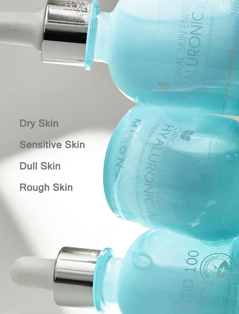 [MIZON] HYALURONIC ACID 100 (30 ml) Koreańska pielęgnacja skóry – ultra nawilżające serum przeciw starzeniu się skóry – formułowane z kwasem hialuronowym i anedozyną