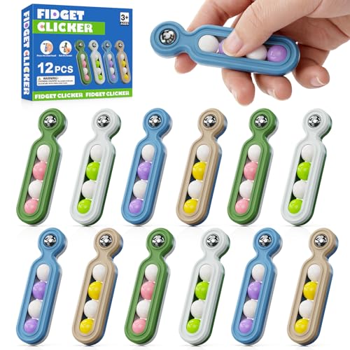 Fidget Toys Adults Stress Relief: 12 Pack Fidget Clicker for ADHD Focus
