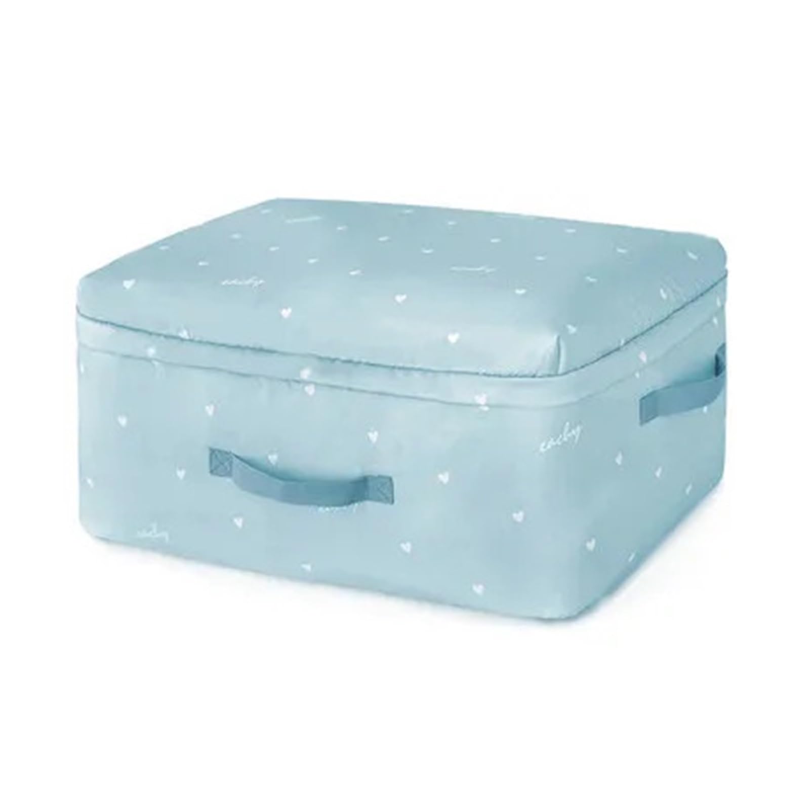 DSFIHJO Foldable Storage Bag Organizer For Blankets Cloth Quilt Storage Bag Almacenamiento Ropa Closet Organizer Bag Travel Home(Blue,M)