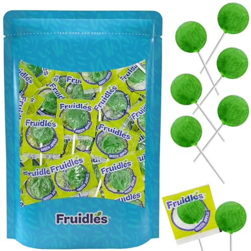 Lollipops Candy Suckers for Kids, Perfect for Gifting, Parties, Events,10 Gram Lollipops (25-Pack, Green Apple)