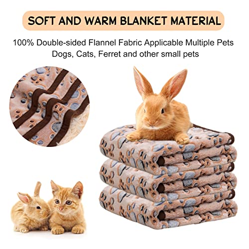 1 Pack 3 Blankets For Dogs Super Soft Fluffy Premium Fleece Pet Blanket Dogs Blankets For Dogs Flannel Throw For Dog Puppy Cat Paw Blanket，Brown，23X16Inch #TOP4