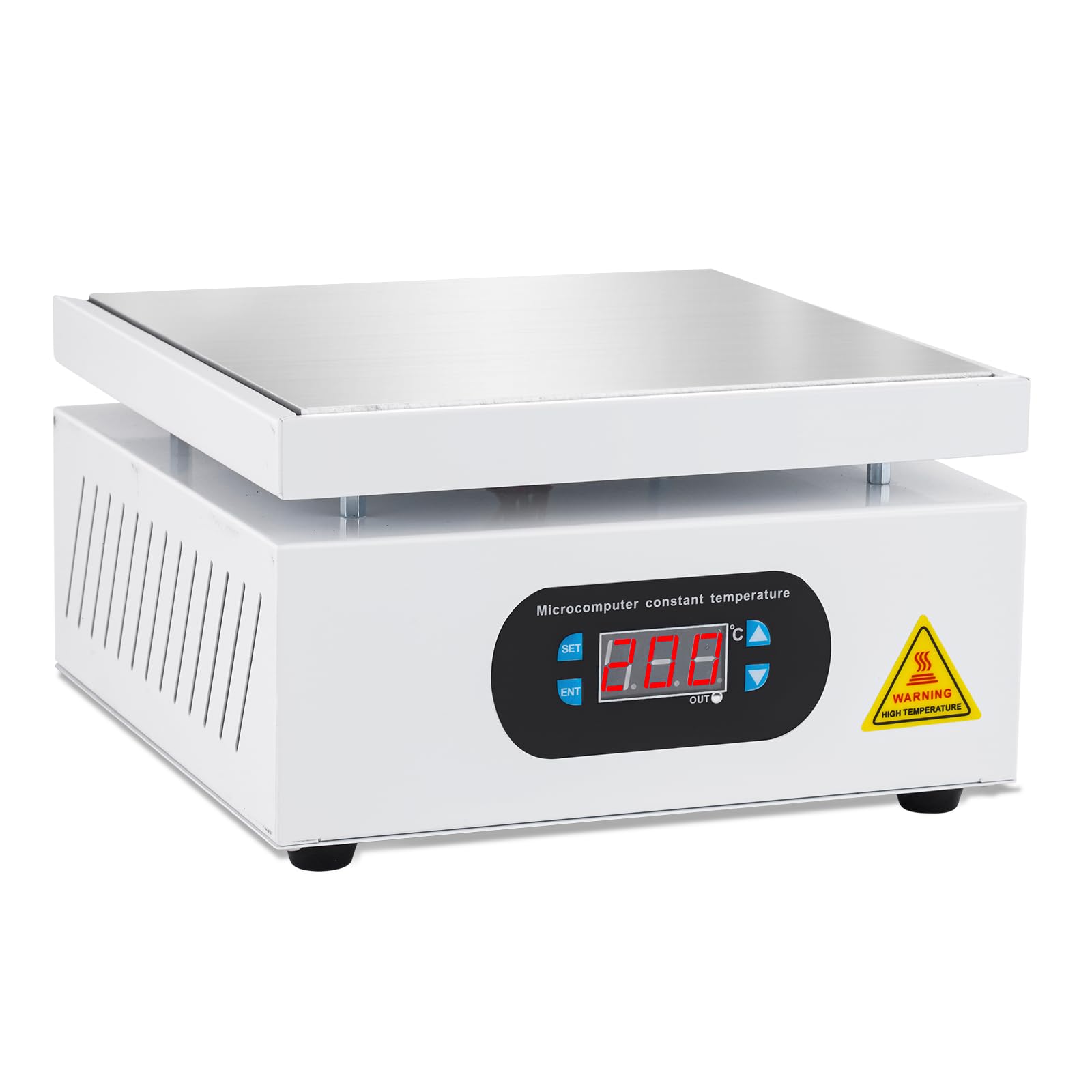 YUCHENGTECH Lötstation Heizplatte 200x200mm Lötheizplatte 700W LCD Elektronische Heizplatte für Elektronische Reparatur, Heimwerker, Labor 0-400℃ Einstellbar