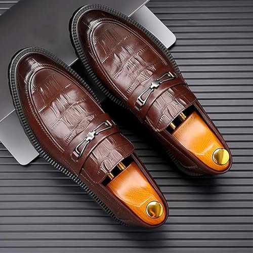 Men's Business Casual Loafers - Genuine Leather Slip-On - Non-Slip Office Shoes3