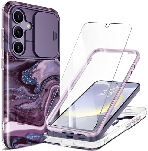 Jeylly Moto Edge 2023 Case With Slide Camera Cover & Kickstand - 2 Pack Blue Protective Phone Case