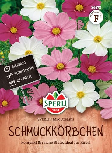Sperli Schmuckkörbchensamen SPERLIs Mix Dreams 86578 | Sommerblumen Blumensaat für Gartenblumen & Balkonpflanzen | Lange Blühperiode | Ideal für Blumengarten
