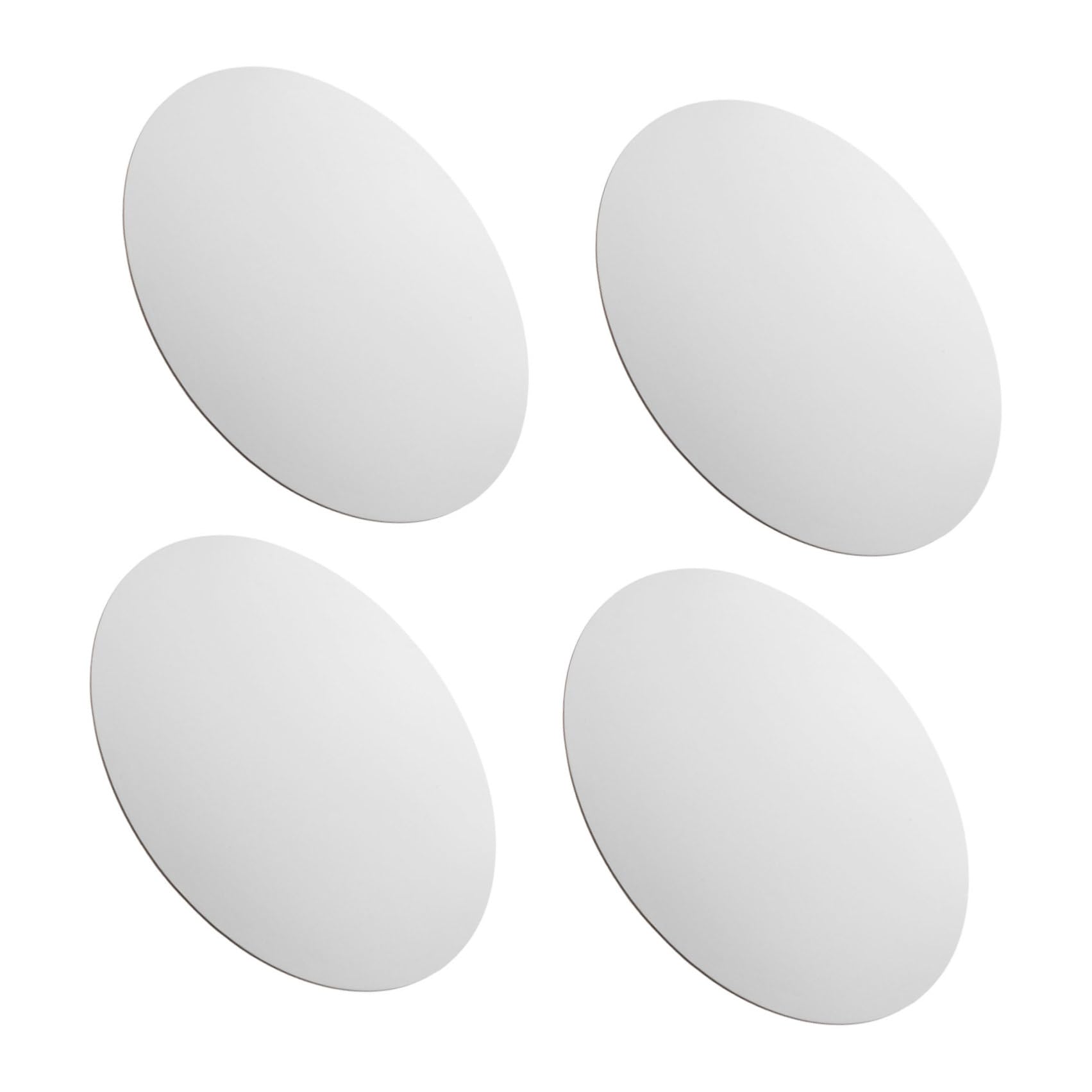 Toiles Rondes Blanches 40 Cm en Toile Lot de 4 Support Unique pour Peinture à L'huile pour Expression Artistique, pour Débutants et Artistes Confirmés