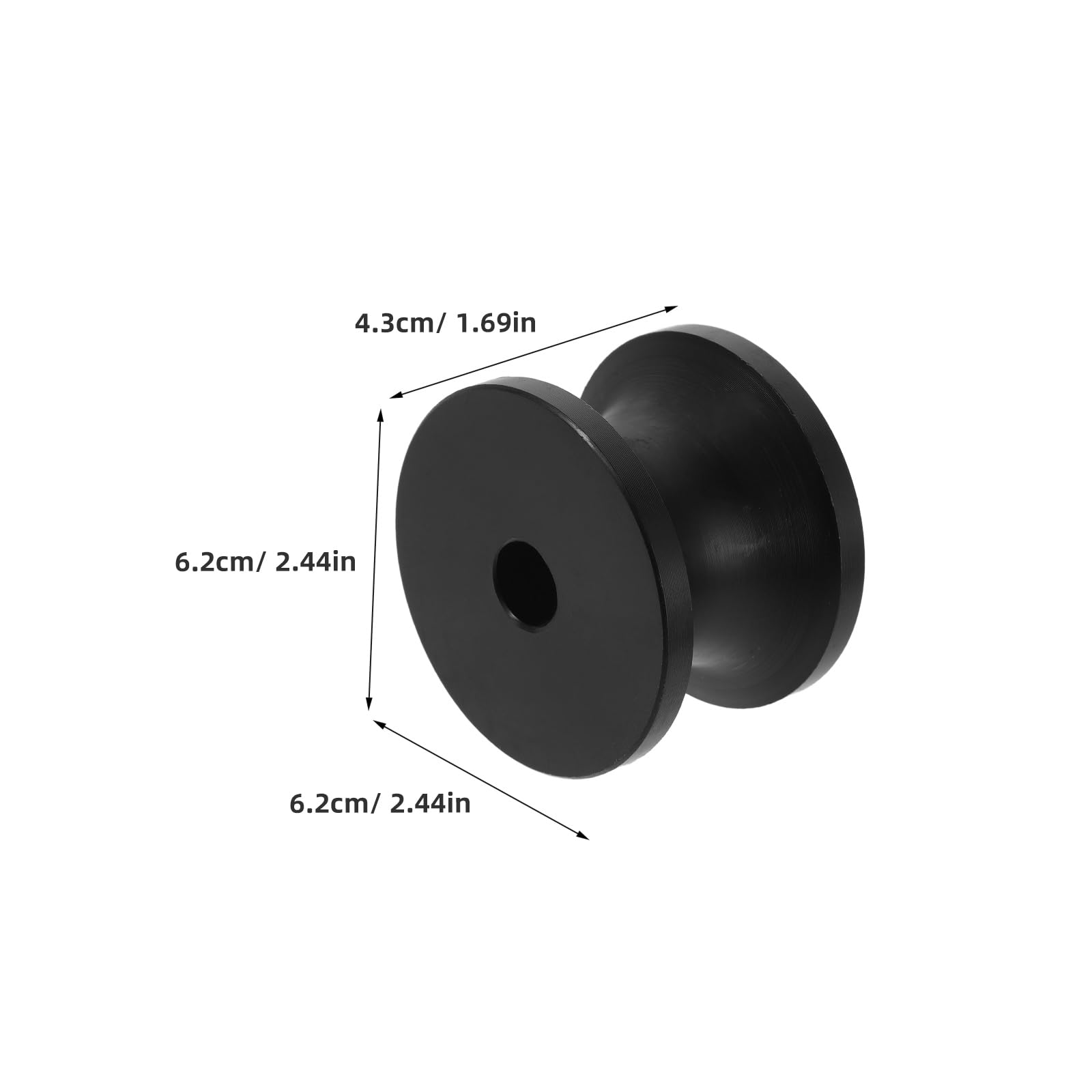 Rouleau D’Ancre en Nylon Noir pour Yacht, Guide-Ancre Compact, Réduit L’Usure, Trou 13,4mm, Rainure 31mm pour Conditions Marines Difficiles