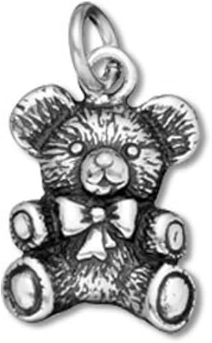 Plata de ley oso de peluche encanto artículo # 3534