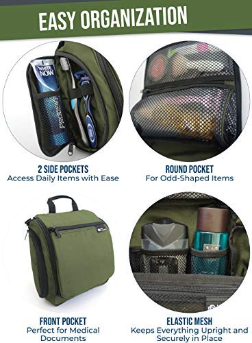 Dd D&D Wanderlust Hanging Travel Toiletry Bag For Men And Women – Large Cosmetics, Makeup And Toiletries Organizer Kit With 10 Compartments, Ykk Zippers, Xxl Metal Swivel Hook, Water-Resistant Nylon #TOP4