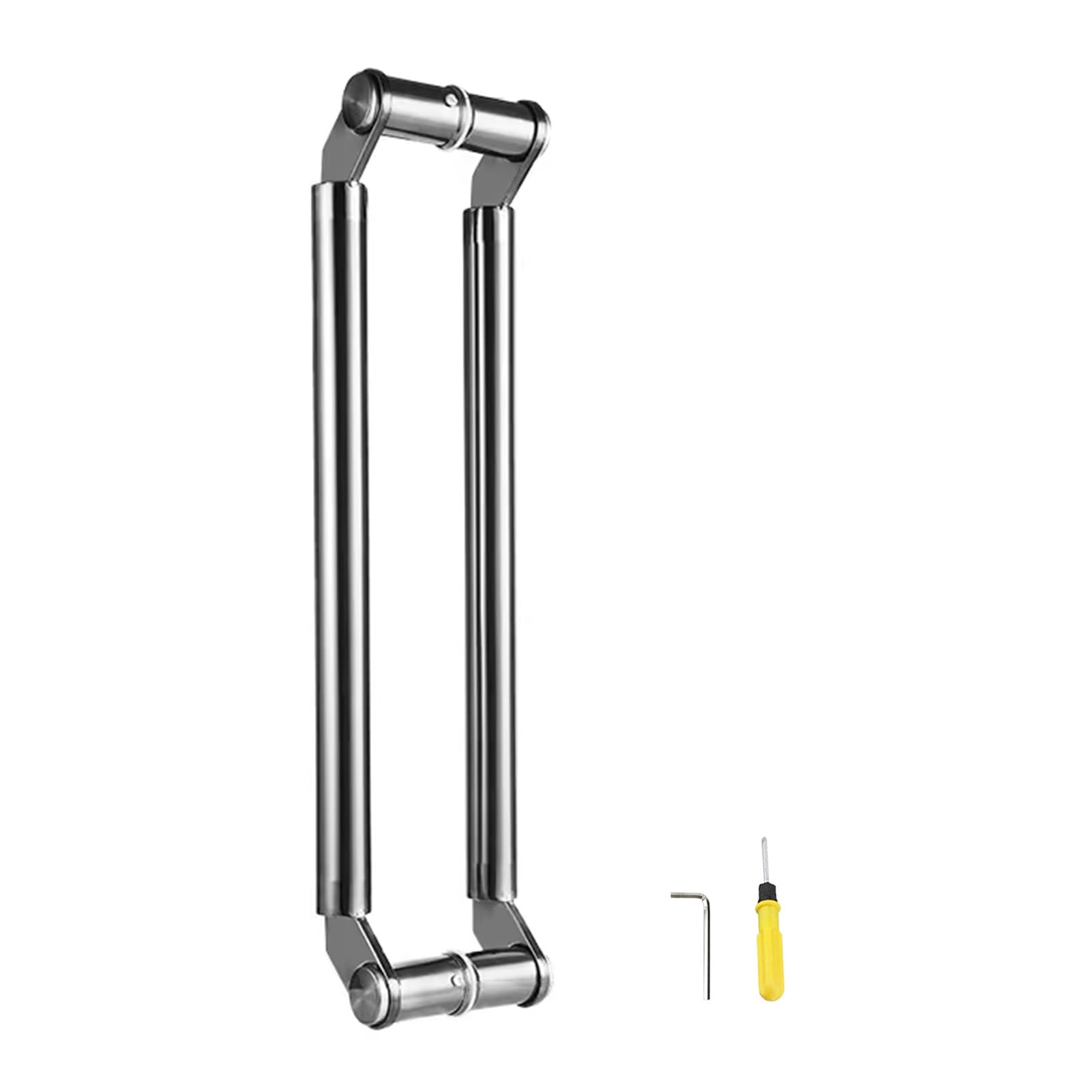 MXXQRHF Heavy Duty Commercial Double Sided Door Handle, 304 Stainless Steel Modern Push Pull Design, Black Titanium Finish, 80cm (31.5") for Hotels, Offices & Shower Glass Doors