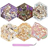 Cosy Stickers : Nos autocollants scene stickers 3D six thèmes : Esports Arena, Study, Café, Bakery, Candy House et Restaurant. Vous pouvez réorganiser et Ajuster les scènes à votre guise, laissant libre cours à votre imagination et à votre style personnel