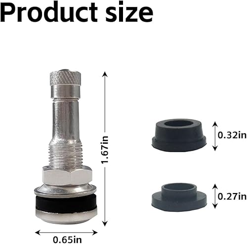 Miniatura 2 de AICEL 4 vástagos de válvula de metal TR416, montaje exterior de vástago de válvula de neumático, vástago de válvula de alta presión de cobre puro