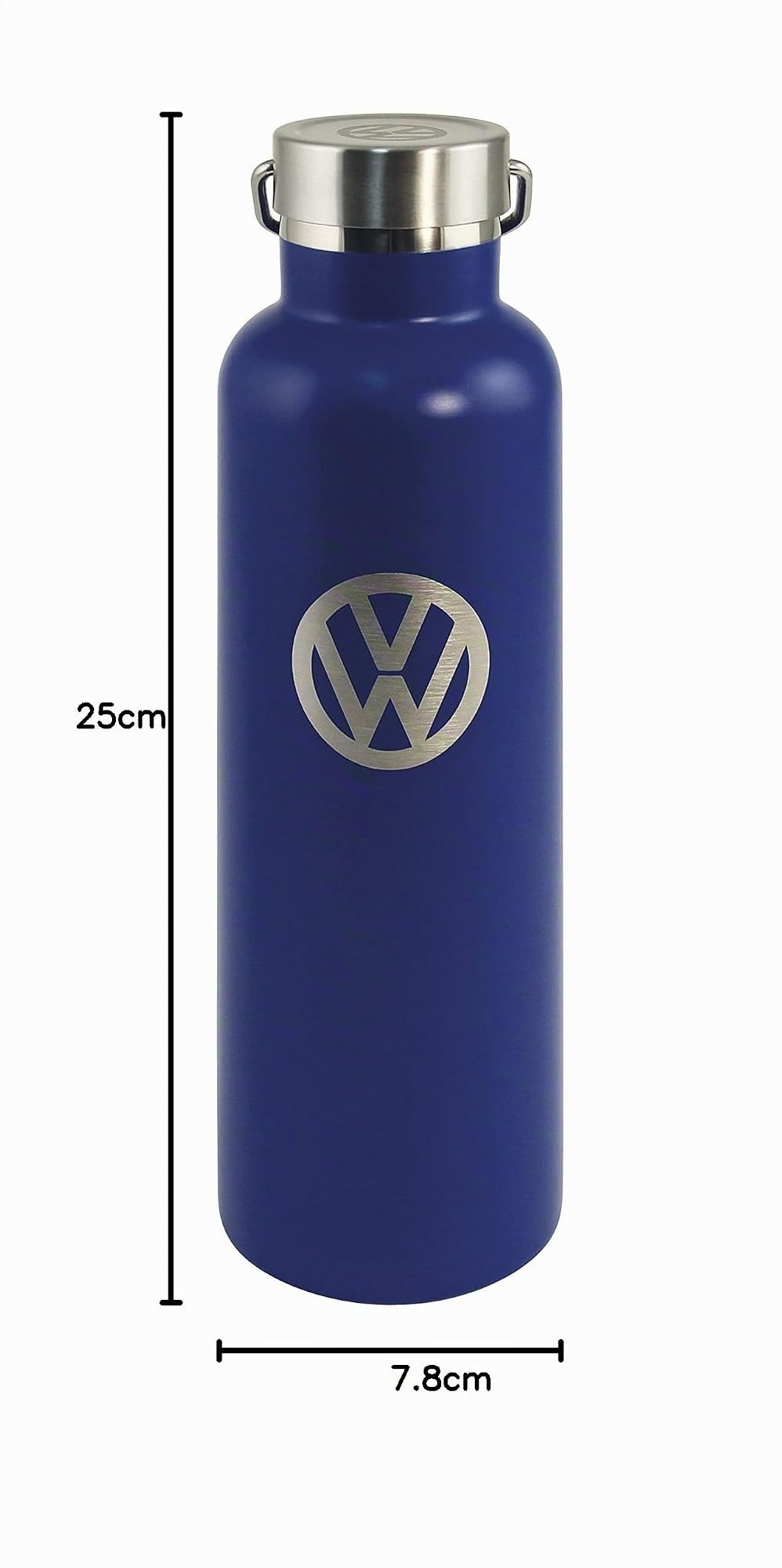 BRISA VW Collection 740 ml Stainless Steel Vacuum Flask with Logo VW Logo (VW Logo, Blue)