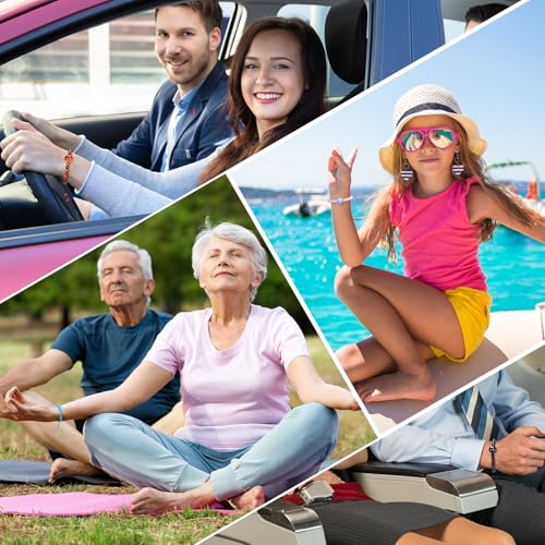 Image of Sureio 6 Pcs Motion Sickness Bracelets Cruise Essentials Adjustable Anti Nausea Wristband for Adults Car Sea Air Sickness Relief