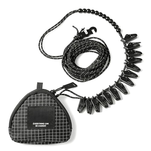 Tendedero para exteriores, resistente a la intemperie, resistente al viento, tendedero portátil, para camping, senderismo, mochileros, viajes por carretera, caravana, al aire libre, interior, hogar