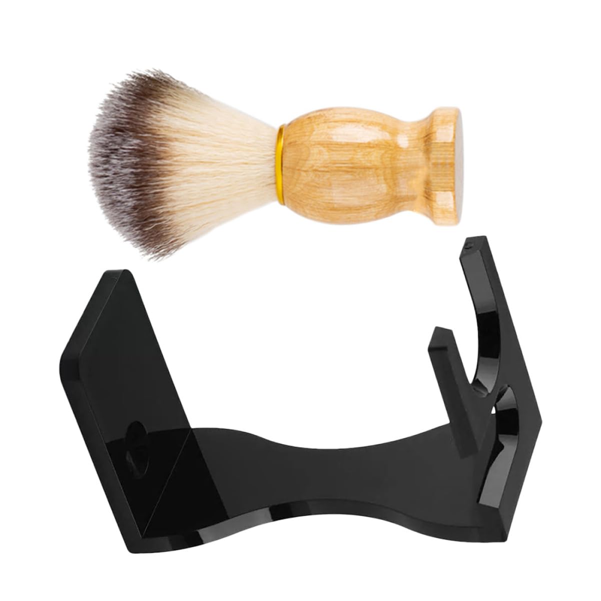 Baluue Shaving Brush Stand Holder 2pcs Shaving Brush Set Beard Brush Razor Organizer