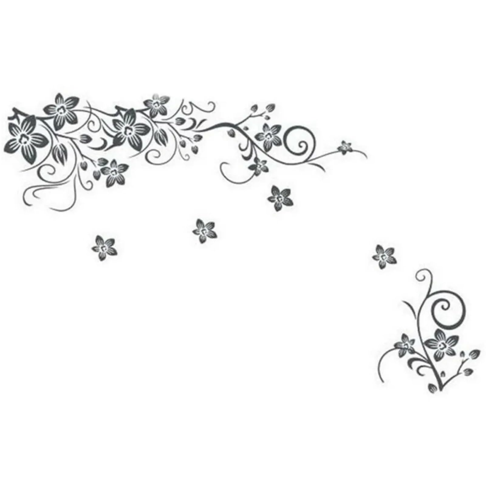 Flower Wall Stickers Vine Flowers Sticker Wall Art Sticker-Home DIY Decal