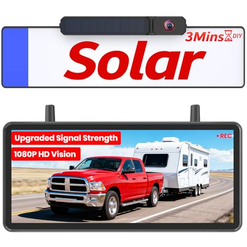 AUTO-VOX Solar Wireless Reversing Camera Kit with 7.2 HD Split-Screen