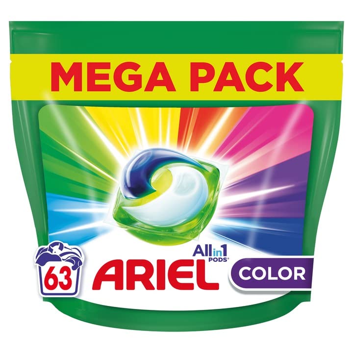 Ariel Detergente todo en 1 PODS COLOR – 63 lavados / 63 cápsulas
