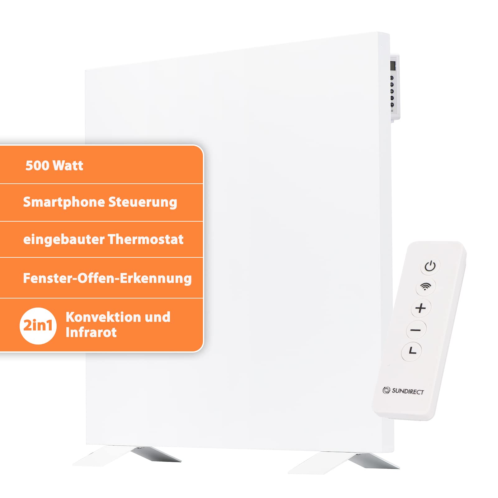 Calefacción por infrarrojos HybridPro 500 W, calefacción híbrida combina calor infrarrojo y convección en un solo dispositivo