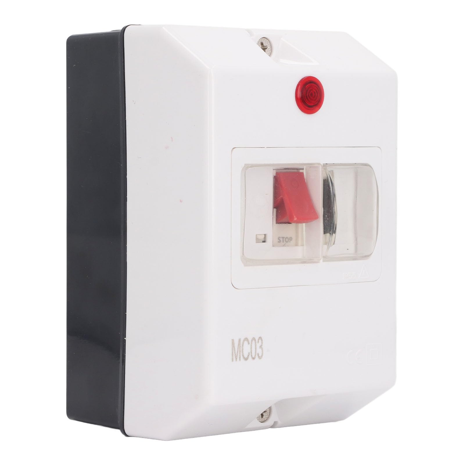 Disjoncteur de moteur avec voyant lumineux 6A à 10A 690V AC3 50Hz 60Hz Interrupteur de démarrage de surcharge magnétique thermique IP55 Boîtier ABS 230V 240V 400V 415V 500V