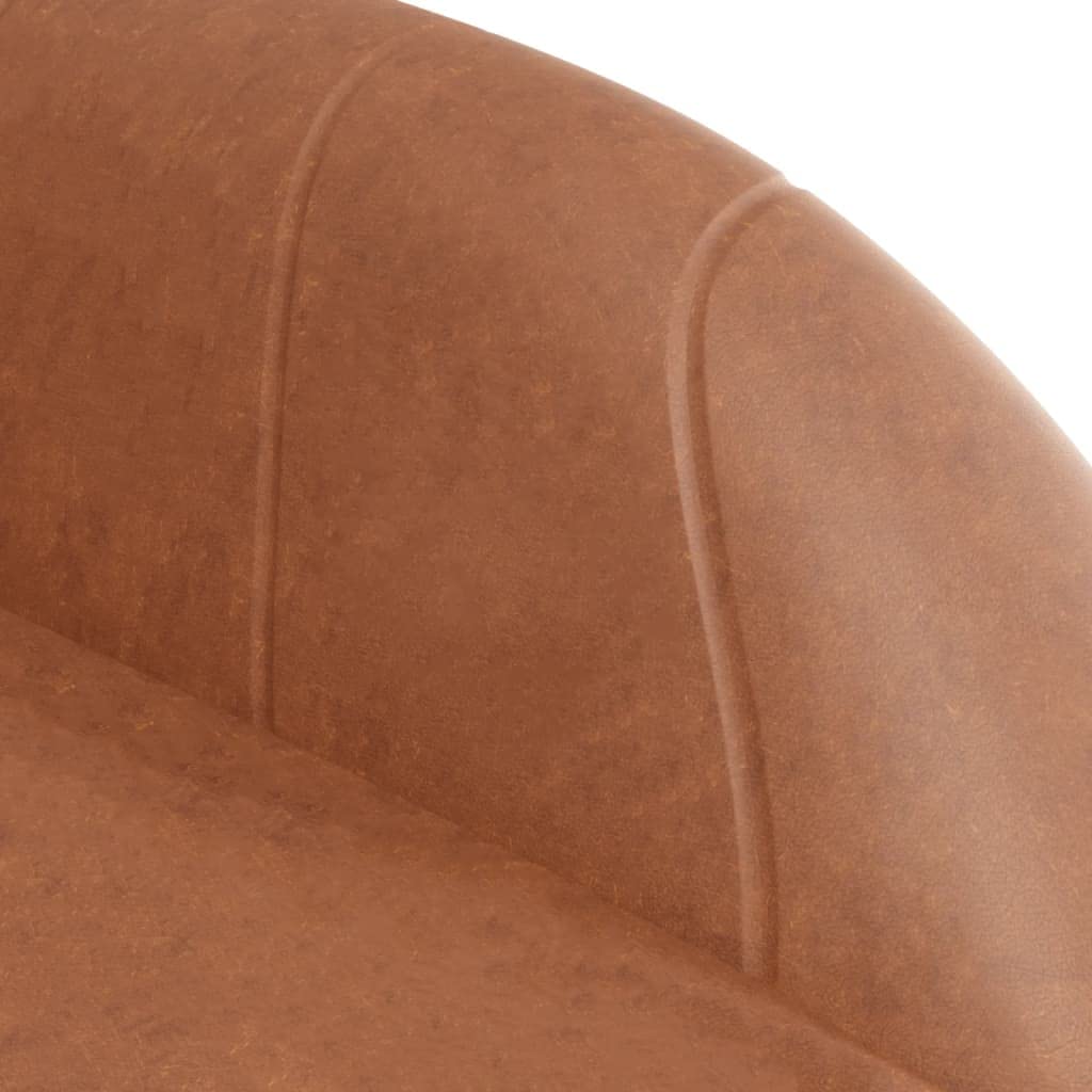 Moderno taburete de bar con asiento acolchado y respaldo 2 unidades en color marrón claro de piel sintética resistente a la suciedad, taburete con reposapiés y patas de metal con recubrimiento