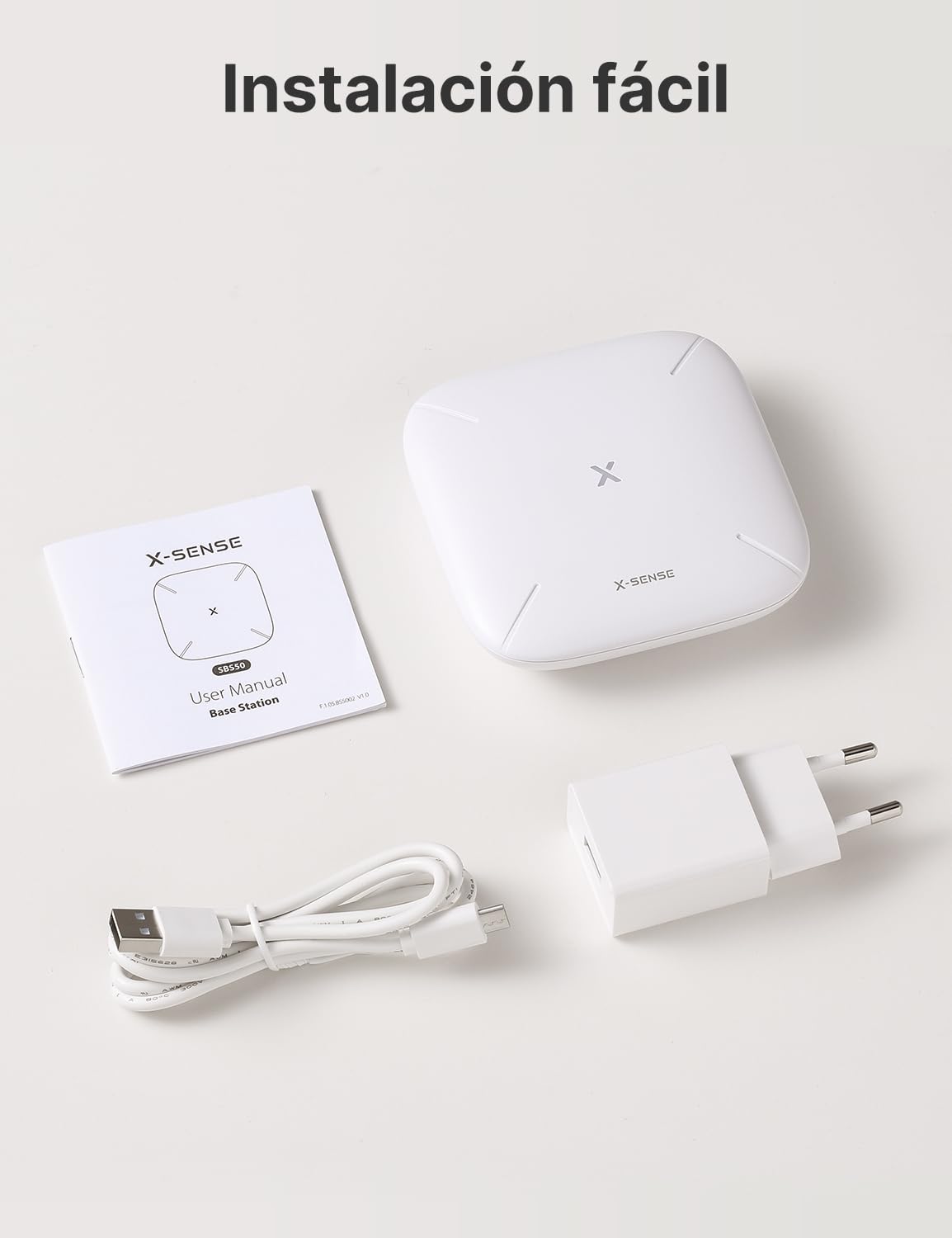 X-Sense Estación Base para X-Sense Home Security Casa Inteligente, Hub Compacto de Sistema de Alarma, Requiere Wi-Fi 2.4 GHz, Botón de Silencio/Vinculación 2 en 1, SBS50 | Hub compacto para monitoreo y control remoto; botón 2 en 1 para silenciar y emparej