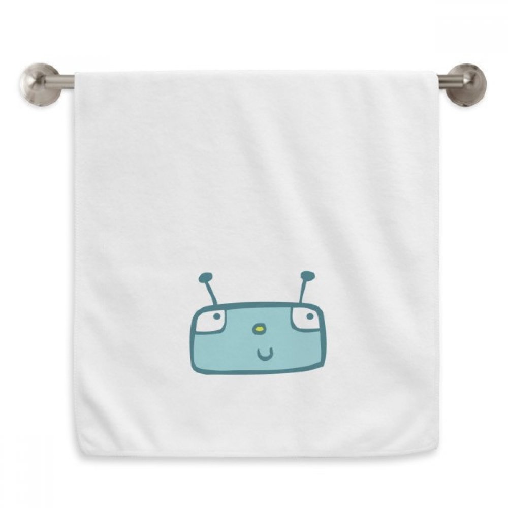 Serviettes moelleuses univers robot diadème et essuie-mains alien bleu blanc