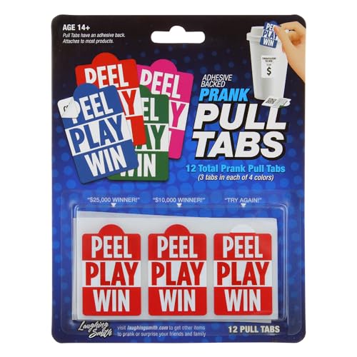 Laughing Smith 12 x Peel-Play-Win Prank Lottery Ticket - Fake Lottery Tickets and Prank Gag Scratch...