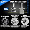 H4 Light Bulb, 40000LM 900% Super Brighter, Real 1:1 Size, 9003/HB2 Fog Light for Night Driving, 6500K Cool White, 60000Hrs Long Service Life with Cooling Fan, Plug and Play, Pack of 2 #4