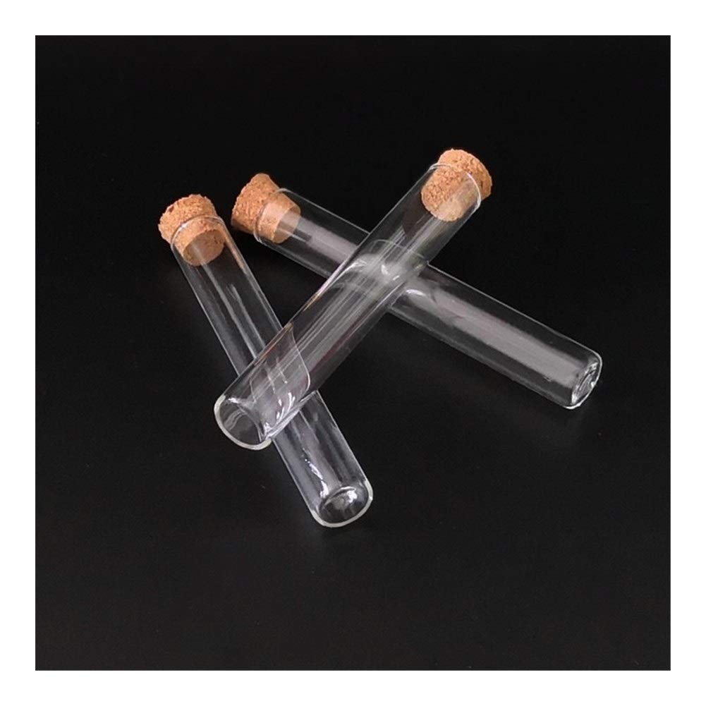 Małe probówki, 20 sztuk/paczka probówka z przezroczystego szkła, 12x75mm, z korkami, do szkolnych materiałów laboratoryjnych płaskie dno, łatwe w użyciu