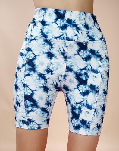 Image of High Waist Sports Activewear Shorts for Women and Girls Ideal for Gym and Yoga or Cycling with Side Pocket, Stretchable, Flexible, Slim Fit