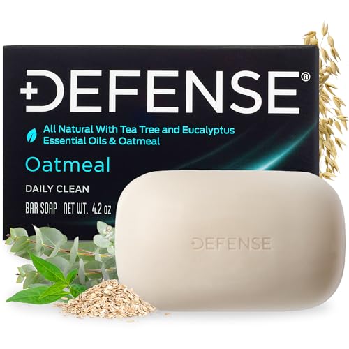 Defense Soap 4 Ounce Bar - Contains Natural Tea Tree and Eucalyptus Oil (4 Ounce (Oatmeal))