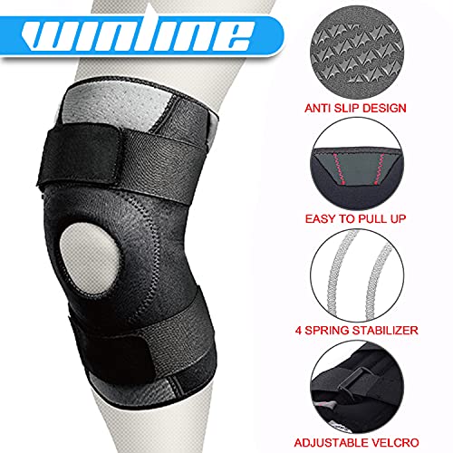 Knie Brace, Verstelbare kniesteun, Kniebeschermers Open-Patella Stabilizer Antislip met hoogwaardig ademend neopreen… - Image 4