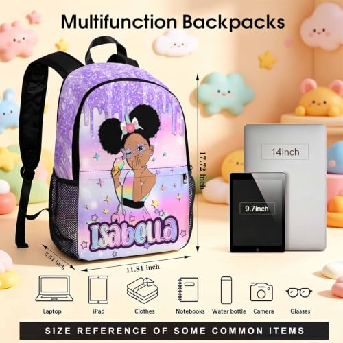 Image of Custom Backpack Set for Girls Kids Personalized Backpacks Back to School