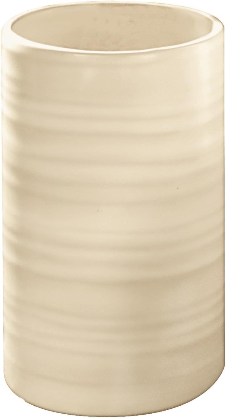 Kleine Wolke Sahara Elegant Stoneware Toilet Brush Holder 14.37" t X 4.72" w (White)