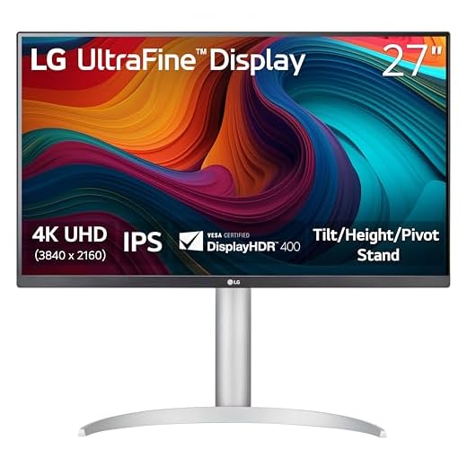 LG 27UP650K-W 27-inch Ultrafine 4K UHD (3840 x 2160) IPS Computer Monitor, 60Hz, 5ms, DisplayHDR 400, Reader Mode, Flicker Safe, HDMI, DisplayPort, Tilt/Height/Pivot Adjustable Stand, White