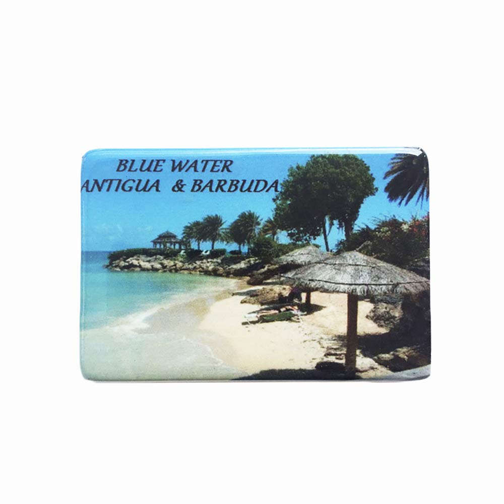 Wedarego Blue Antigua And Barbuda 3D Refrigerator Magnet Resin Travel Souvenirs,Handmade Home & Kitchen Decoration Antigua And Barbuda Fridge Magnet Collection Gift