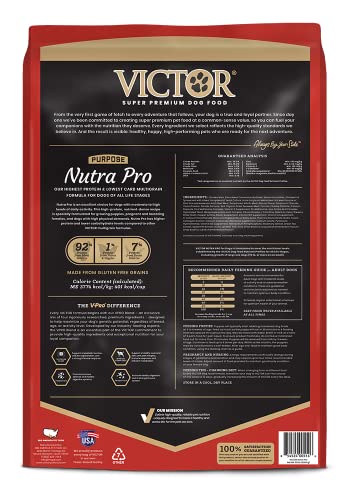 Image of VICTOR Purpose Nutra Pro Dry Dog Food - High Protein Gluten-Free, 15 lb