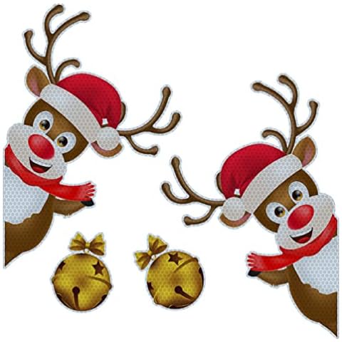 Amosfun Christmas Car Stickers and Magnets Cover